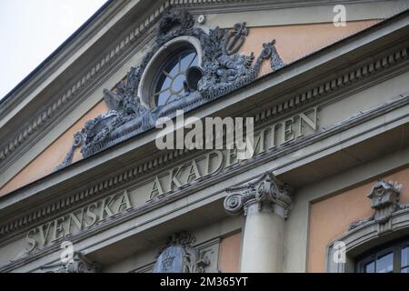 L'académie suédoise photographiée pendant , le deuxième jour d'une visite officielle en Suède, à Stockholm, le mardi 19 octobre 2021. BELGA PHOTO NICOLAS MATERLINCK Banque D'Images