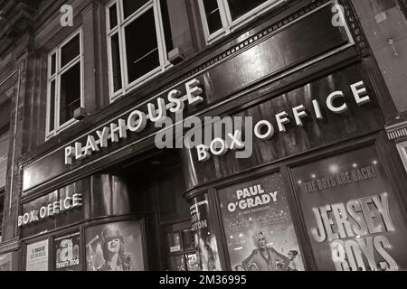 The Edinburgh Playhouse Theatre box office, 18-22 Greenside PL, Edinburgh, Lothian, Écosse, ROYAUME-UNI, EH1 3AA Banque D'Images