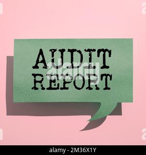 Texte du rapport d'audit inspiration. Vue d'ensemble de l'entreprise évaluation de la situation financière complète des actifs de l'entreprise Banque D'Images