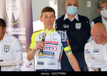 Louis Meintjes sud-africain d'Intermarche Wanty-Gobert Materiaux photographié lors de la journée des médias de l'équipe cycliste belge Intermarche-Wanty-Gobert Materiaux Alicante, Espagne, le vendredi 14 janvier 2022, en préparation de la prochaine saison. BELGA PHOTO JOMA GARCIA Banque D'Images