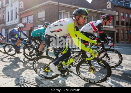 Dutch Boy Van Poppel d'Intermarche Wanty-Gobert Materiaux photographié en action lors de l'édition 11th de la course cycliste 'Grote prijs Jean-Pierre Monsere', 203,2km de Hooglede à Roeselare dimanche 06 mars 2022. BELGA PHOTO MARIJN DE KEYZER Banque D'Images