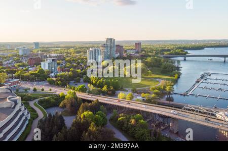 Vue aérienne de la ville de Gatineau Banque D'Images