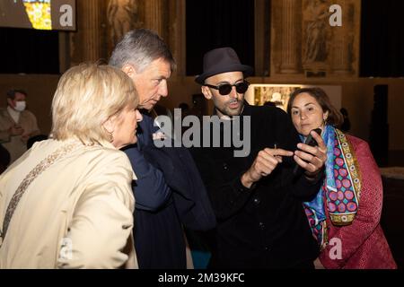 Visite de la Biennale de Venise 59th - la Biennale di Venezia, exposition internationale d'art, jeudi 21 avril 2022, à Venise, Italie, jeudi 21 avril 2022. BELGA PHOTO JAMES ARTHUR GEKIERE Banque D'Images