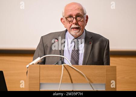 PHILIPPE Jacquij, directeur général DE FPS Finance, photographié lors d'une conférence de presse du ministère fédéral des Finances sur la déclaration fiscale 2022, mercredi 27 avril 2022, à Bruxelles. BELGA PHOTO LAURIE DIEFFEMBACQ Banque D'Images