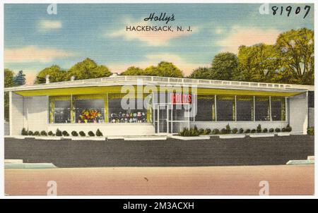 Holly's, Hackensack, NJ , restaurants, Tichnor Brothers Collection, Cartes postales des États-Unis Banque D'Images