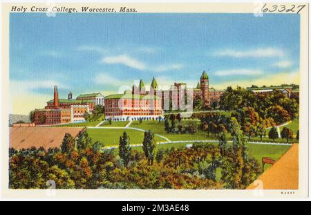 Holy Cross College, Worcester, Massachusetts. , Universités et collèges, College of the Holy Cross Worcester, Massachusetts, Tichnor Brothers Collection, cartes postales des États-Unis Banque D'Images