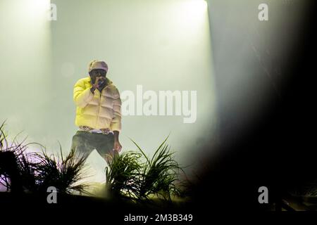 Tyler, le Créateur, se produit au festival de musique les Ardentes à Liège, le vendredi 08 juillet 2022. L'édition 15th du festival se déroule de 7 juillet à 10 juillet. Les éditions 2020 et 2021 du festival ont dû être annulées en raison de la pandémie du virus Corona. BELGA PHOTO THOMAS MICHIELS Banque D'Images