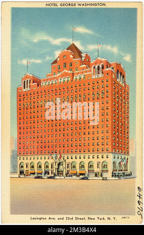 Hotel George Washington, Lexington Ave. Et 23rd Street, New York, N. Y. , Hôtels, Tichnor Brothers Collection, Cartes postales des États-Unis Banque D'Images