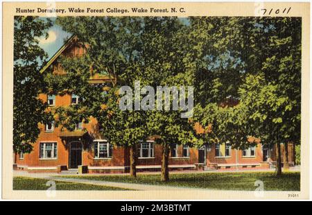 Hunter Dortoir, Wake Forest College, Wake Forest, N. C. , universités et collèges, Tichnor Brothers Collection, cartes postales des États-Unis Banque D'Images