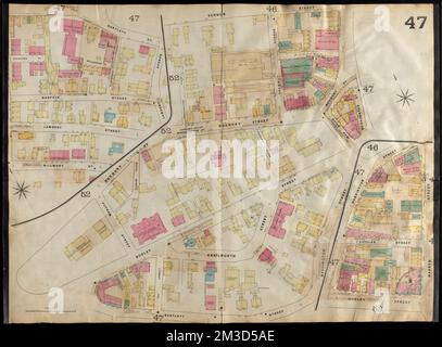 Cartes d'assurance de Boston volume deux : plaque 47 , évaluation des risques d'incendie, Massachusetts, Boston, cartes, Roxbury Boston, Massachusetts, Maps Norman B. Leventhal Map Center Collection Banque D'Images