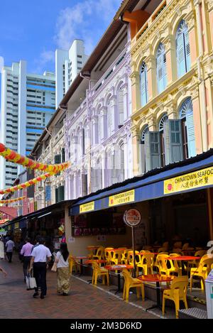 Scènes de Chinatown, Singapore SIN Banque D'Images