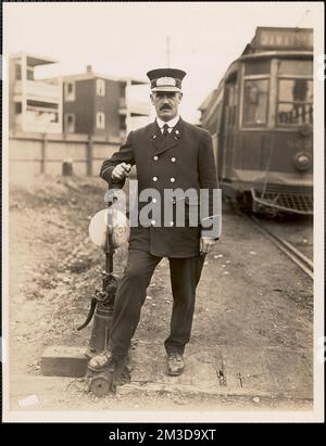 James 'Jim' J. Callahan , employés de Street Railroad, Boston Elevated Railway Company. Collection Leon Abdalian Banque D'Images