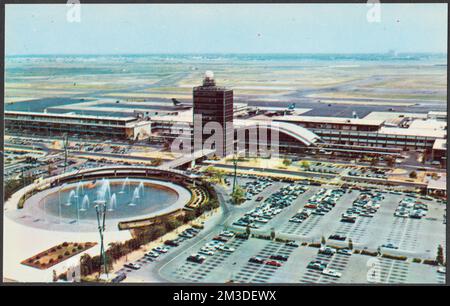 Aéroport international John F. Kennedy, Idlewild, Queens, New York, N. Y. , Aéroports, Tichnor Brothers Collection, cartes postales des États-Unis Banque D'Images