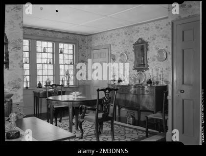 Kitterege-Rogers House, Salem: Intérieur, salle à manger, salle à manger. Collection de négatifs photographiques Samuel Chamberlain Banque D'Images