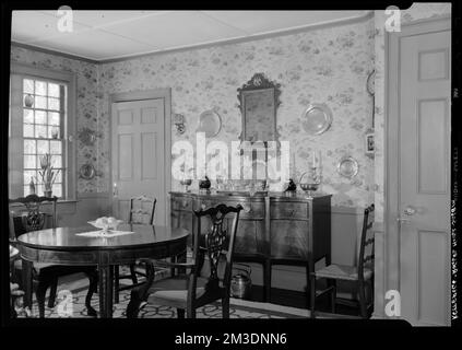 Kitterege-Rogers House, Salem: Intérieur, salle à manger, salles à manger. Collection de négatifs photographiques Samuel Chamberlain Banque D'Images