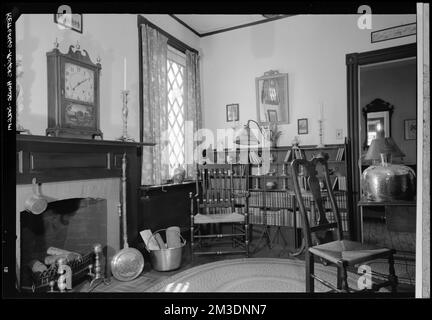 Kitterege-Rogers House, Salem : intérieur, chambres et espaces, cheminées. Collection de négatifs photographiques Samuel Chamberlain Banque D'Images