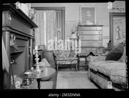 Kitterege-Rogers House, Salem : intérieur, chambres et espaces. Collection de négatifs photographiques Samuel Chamberlain Banque D'Images