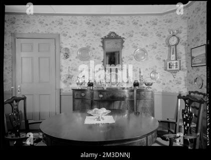 Kitterege-Rogers House, Salem: Intérieur, salle à manger, salles à manger. Collection de négatifs photographiques Samuel Chamberlain Banque D'Images