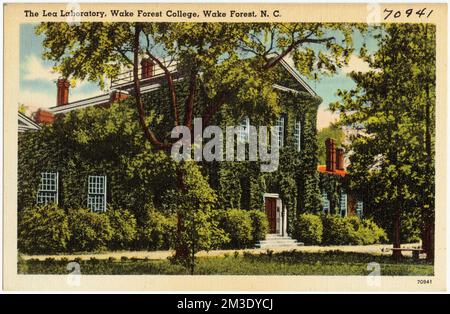 The Lea Laboratory, Wake Forest College, Wake Forest, N. C. , universités et collèges, Tichnor Brothers Collection, cartes postales des États-Unis Banque D'Images