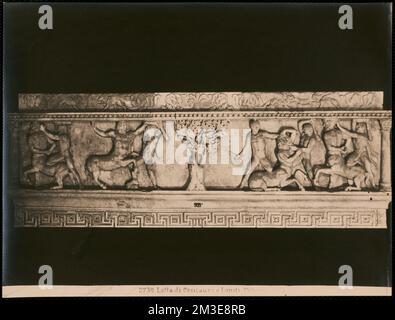 Lotta di Centauri e Lapiti. Vatican. Roma , Antiquités, Bas-reliefs, Centaures, campagnes et batailles. Collection Nicholas Catsimpolas Banque D'Images