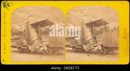 Machine du chemin de fer du Rigi , chemins de fer de montagne, locomotives de chemin de fer Banque D'Images