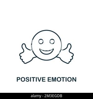 Icône d'émotion positive. Icône monochrome simple Human Productivity pour les modèles, la conception Web et les infographies Illustration de Vecteur