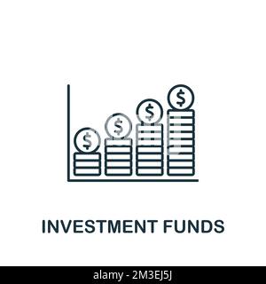 Icône Fonds d'investissement. Monochrome simple Investments icône pour les modèles, la conception Web et les infographies Illustration de Vecteur