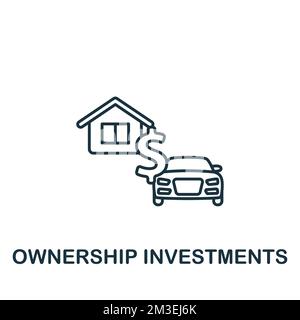 L'icône investissements de propriété. Monochrome simple Investments icône pour les modèles, la conception Web et les infographies Illustration de Vecteur