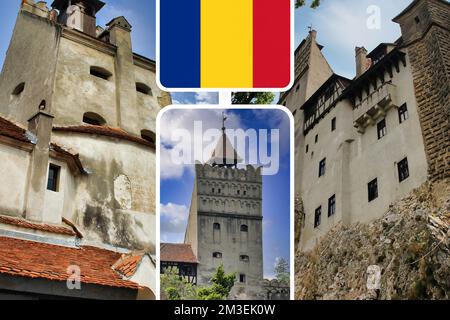 Le château de Bran, connu sous le nom de château de Dracula, est la forteresse la plus célèbre et visitée de Transylvanie (Roumanie) et est situé à Bran, près de la ville de Bra Banque D'Images