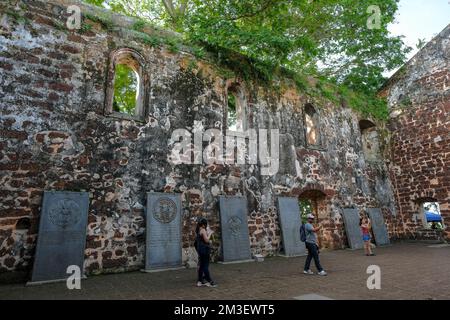 Malacca, Malaisie - novembre 2022 : l'église Saint-Paul est un bâtiment historique de l'église de Malacca sur 26 novembre 2022 à Malacca, Malaisie. Banque D'Images