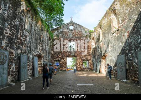 Malacca, Malaisie - novembre 2022 : l'église Saint-Paul est un bâtiment historique de l'église de Malacca sur 26 novembre 2022 à Malacca, Malaisie. Banque D'Images