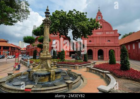 Malacca, Malaisie - novembre 2022 : vues sur la place hollandaise de Malacca sur 30 novembre 2022 à Malacca, Malaisie. Banque D'Images