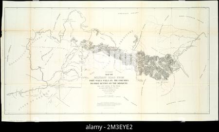 Carte de la route militaire de fort Walla Walla sur le Columbia à fort Benton sur le Missouri , cartes militaires, routes militaires, État de Washington, cartes, Routes militaires, Oregon, cartes, routes militaires, Idaho, Cartes, routes militaires, Montana, cartes, Mullan Road, Cartes, État de Washington, cartes, Oregon, cartes, Idaho, cartes, Montana, cartes Norman B. Leventhal Map Center Collection Banque D'Images