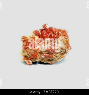 Macro gros plan photo en couleur de 'Vanadinite on Barite' une pierre précieuse semi-précieuse de cristal utilisée dans la thérapie de guérison de cristal Banque D'Images