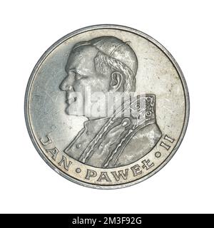 1 000 zlotys - Jean-Paul II - 1982-3 ansn un fond blanc Banque D'Images