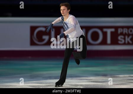 Turin, Italie, le 11th décembre 2022. Le médaillé de bronze masculin Ilia Malinin des États-Unis se produit lors du programme d'exposition au Palavela, à Turin. Date de la photo : 11th décembre 2022. Le crédit photo devrait se lire comme suit : Jonathan Moscrop/Sportimage Banque D'Images