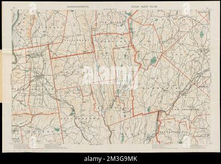 Massachusetts , masse d'Amherst, cartes, masse du comté de Hampshire, cartes, Worcester County Mass., cartes Norman B. Leventhal Map Center Collection Banque D'Images