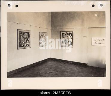 Exposition du projet d'art WPA du Massachusetts, Musée germanique, Université de Harvard, 1 avril-13 avril 1940 , Expositions d'art, galeries et musées. Collection de photographies du Massachusetts WPA Federal Art Project Banque D'Images