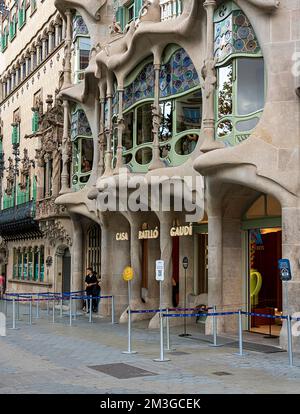 Antoni Gaudi, Casa Batlo, site classé au patrimoine mondial de l'UNESCO, Barcelone, Catalogne, Espagne Banque D'Images