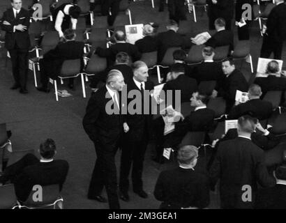 L'Assemblée fédérale a élu le nouveau Président fédéral Gustav Heinemann (SPD) au troisième tour de scrutin le 5 mars 1969 à Berlin, au CDU Banque D'Images