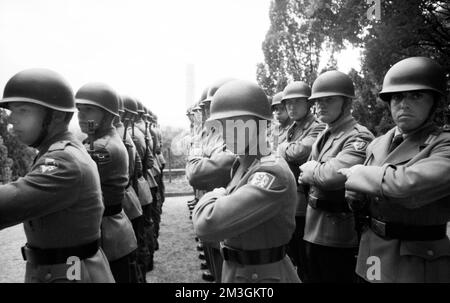 Les héros d'Hitler, les porte-Chevaliers de la Wehrmacht allemande, ici lors d'une réunion à Kassel en 1970, ont célébré leur rencontre avec des aînés Banque D'Images