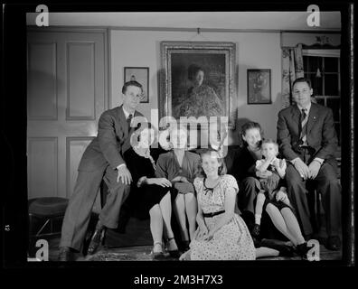 Parti de Moffat , enfants. Collection de négatifs photographiques Samuel Chamberlain Banque D'Images
