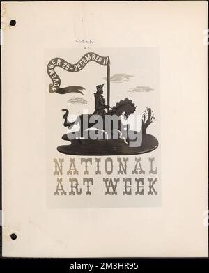 Semaine nationale de l'art, 25 novembre-1 décembre , expositions d'art. Collection de photographies du Massachusetts WPA Federal Art Project Banque D'Images