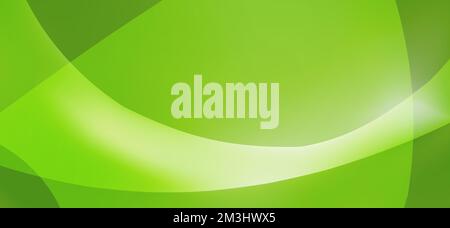 Arrière-plan vert abstrait avec formes translucides arrondies. Motif graphique raster minimal Banque D'Images
