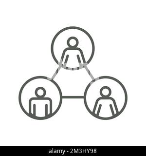 Icône avec des personnes infectées utilisant le suivi de contact pour contenir la propagation du coronavirus. Contacter Tracing Covid-19 concept. Illustration de Vecteur