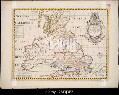 Une nouvelle carte des îles Britanniques qui ravit leur peuple antient, les villes, et les villes de note, à l'époque des Romains : dédiée à son Altesse William, duc de Glocester , les îles britanniques, cartes, les premières œuvres de Norman B. Leventhal Map Centre Collection 1800 Banque D'Images