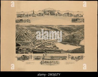 Oakdale, Massachusetts , Oakdale Worcester Comté, Massachusetts, vues aériennes, Oakdale Worcester County, Massachusetts, Maps Norman B. Leventhal Map Center Collection Banque D'Images