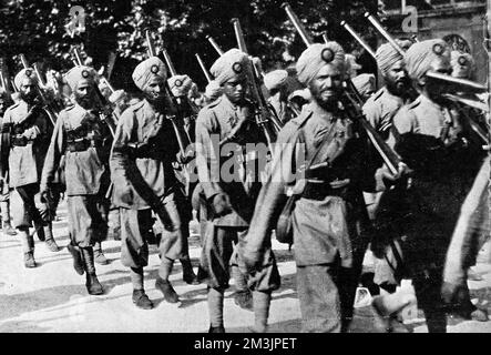 Sikhs sur la marche Banque D'Images