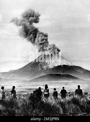 Le sommet du Ngaurrhoe, le seul volcan actif de Nouvelle-Zélande. Banque D'Images