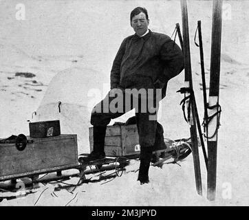 Ernest Shackleton se prépare pour une expédition trans-antarctique Banque D'Images